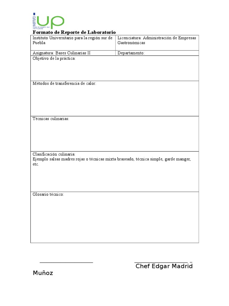 Formato de Reporte de Laboratorio IUP Bases II | PDF