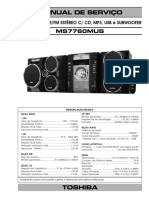 MANUAL DE SERVIÇO PARA SISTEMA AM/FM ESTÉREO C/ CD, MP3, USB E SUBWOOFER