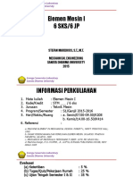 Elemen Mesin I 6 Sks/6 JP: Stefan Mardikus, S.T., M.T. Mechanical Engineering Sanata Dharma University 2015