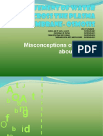 Movement of Water Across the Plasma Membrane- Osmosis