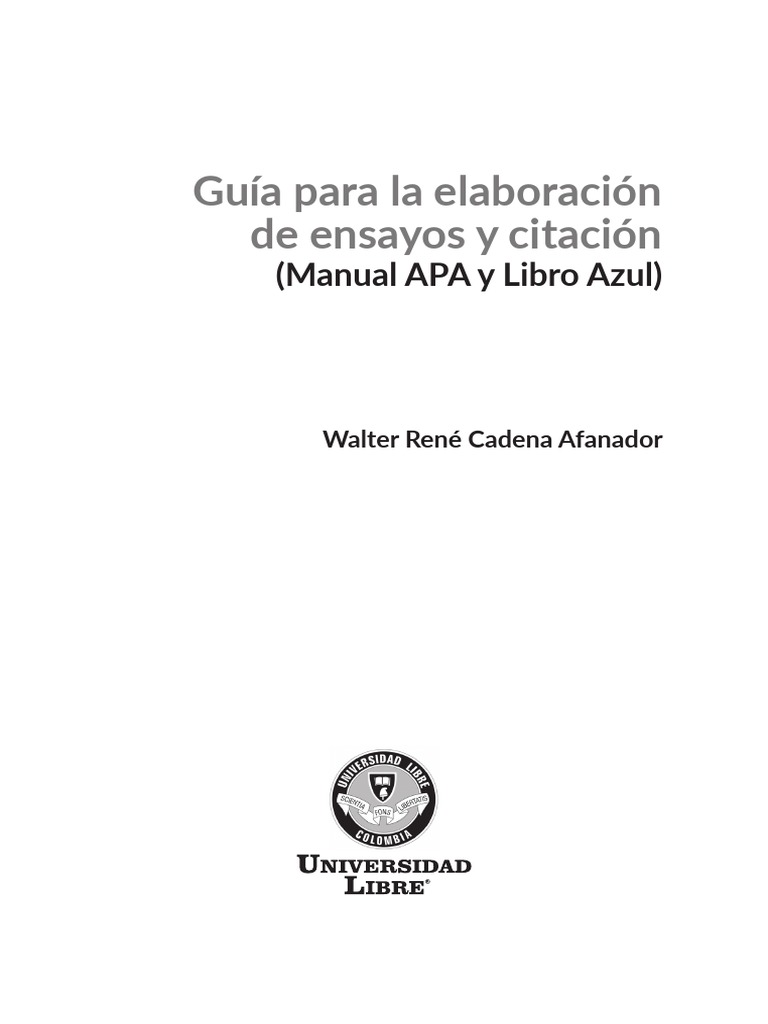 Guía Ensayos APA Libro Azul Versión Final | PDF | Ensayos | Plagio
