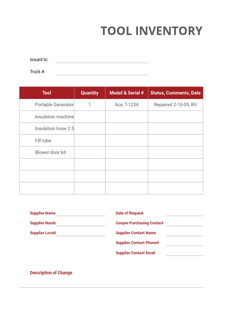 Tool Inventory Letter PDF