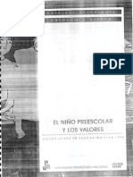 EL NIÑO PREESCOLAR Y LOS VALORES. A NI O TT T) G T A B A, S C A G U D E L E S T U D SEA - Y, I UNIVERSIDAD PEDAGÓGICA NACIONAL PDF