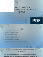 Subject 2 Integral Relationships For A Control: Mechanics of Fluids Prof.: J.J. de Felipe Automotive Engineering Grade