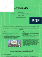 Acid Rain: Assignment 1 Muhamad Amirul Aqil Bin Mat Rozali 5521311529 Azyyati Binti Johari
