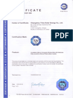 Trina TSM Pc05 Certificado Tuv Sud Iec61215 61730 en
