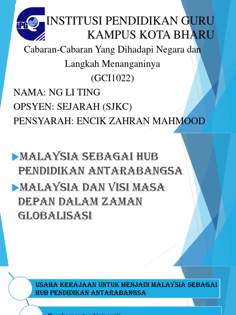 Topik 5.4 - Malaysia Sebagai Hub Prndidikan Antarabangsa, Malaysia Dan