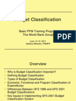 Budget Classification: Basic PFM Training Program The World Bank Group