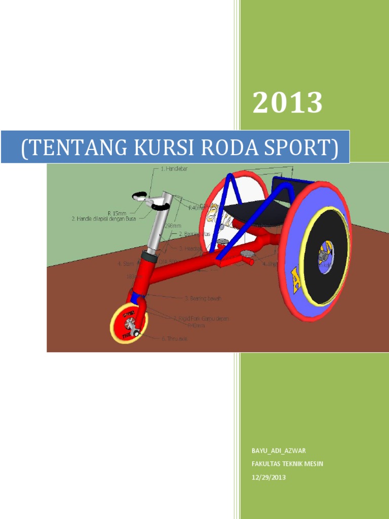 Laporan Tugas CAD Kursi Roda Sport | PDF