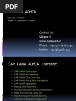 Sap Hana Admin: Contact Us