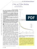 A Short Note On P-Value Hacking: Nassim Nicholas Taleb Tandon School of Engineering