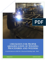 Qualification Checklists For WPS PQR - Welding Answers