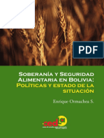 Soberania y Seguridad Alimentaria en Bolivia Politica y Estado de La Situacion PDF