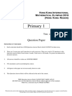 HKIMO 2018 G1 - Primary 1 (WWW - Defantri.com) PDF