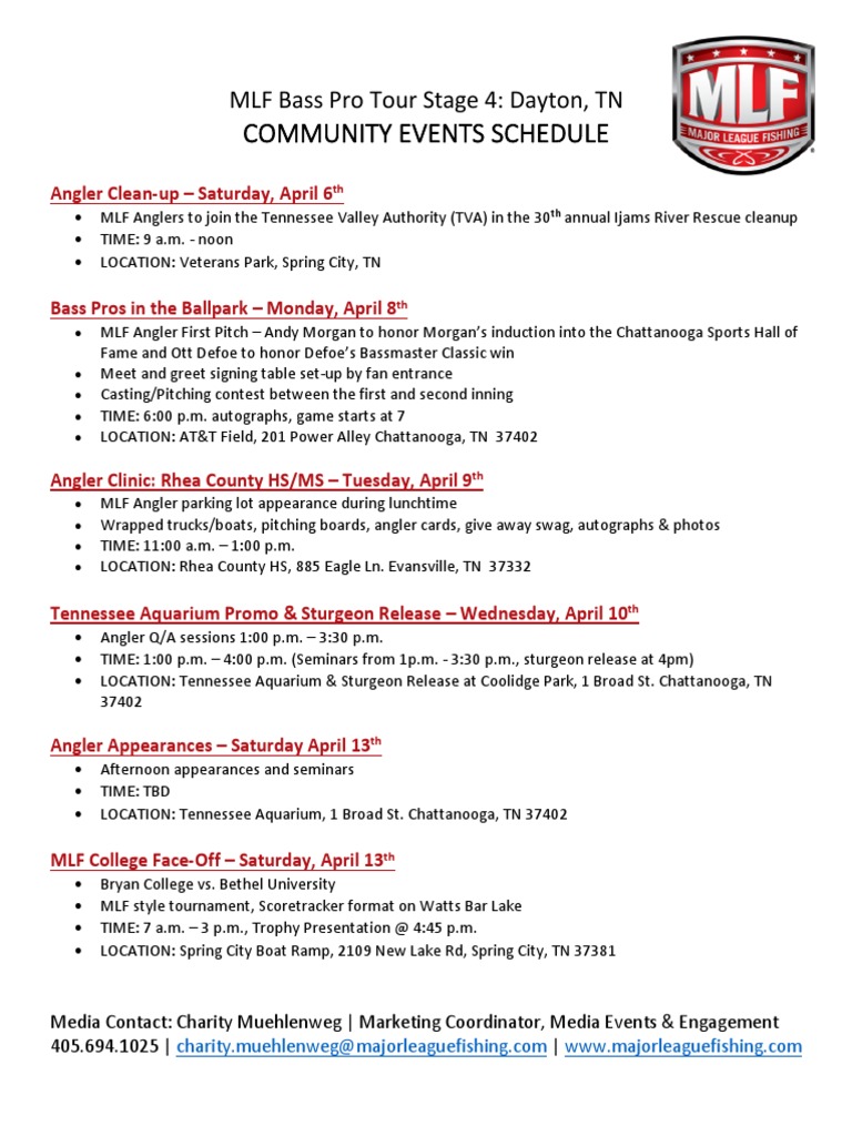 MLF Community Events Schedule PDF