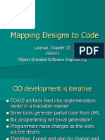 Mapping Designs To Code: Larman, Chapter 20 CSE432 Object Oriented Software Engineering