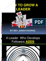 How To Grow A Leader: by Rev. Jonah Khawas