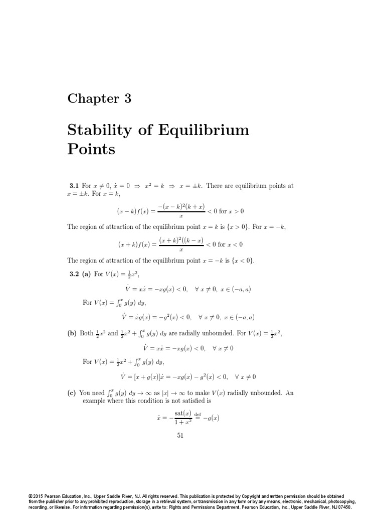 Nonlinear System (Khalil) Ch3 Solution Manual | PDF | Stability Theory ...