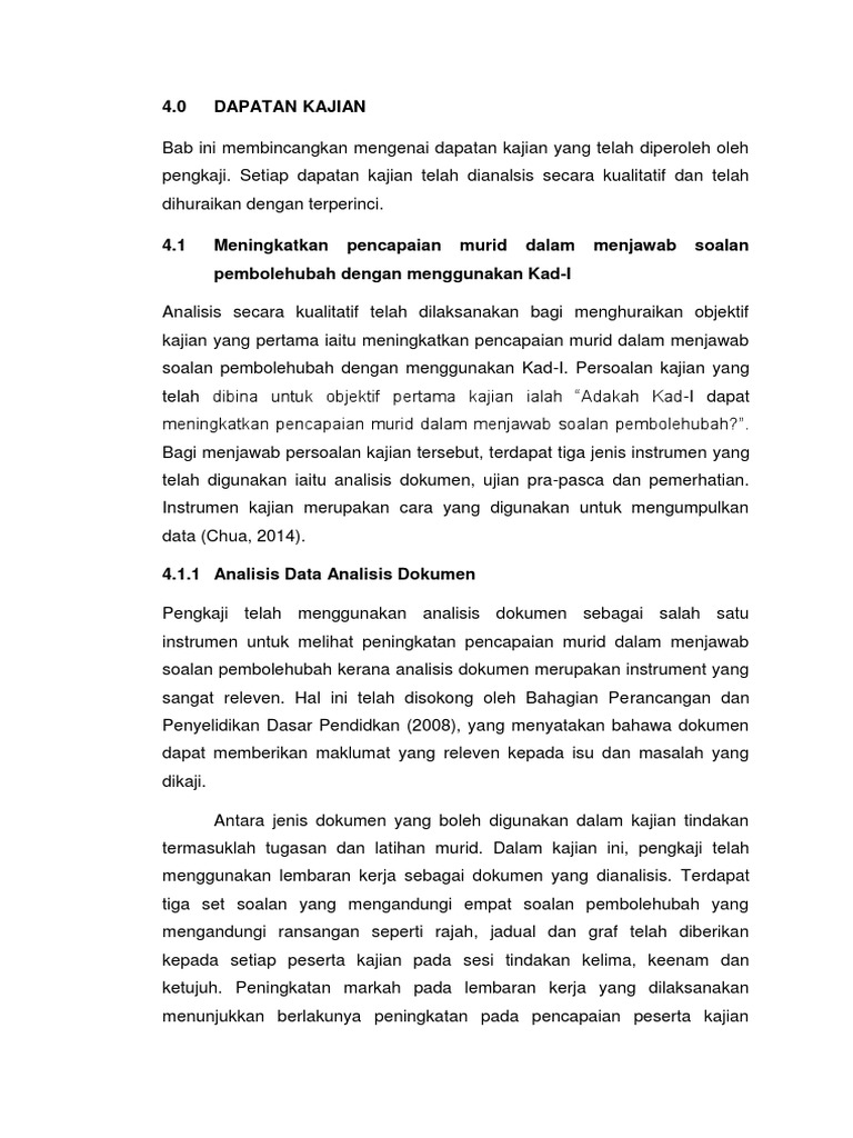 Bab 4 Dapatan Kajian Pdf