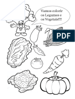 Vegetais para Colorir PDF