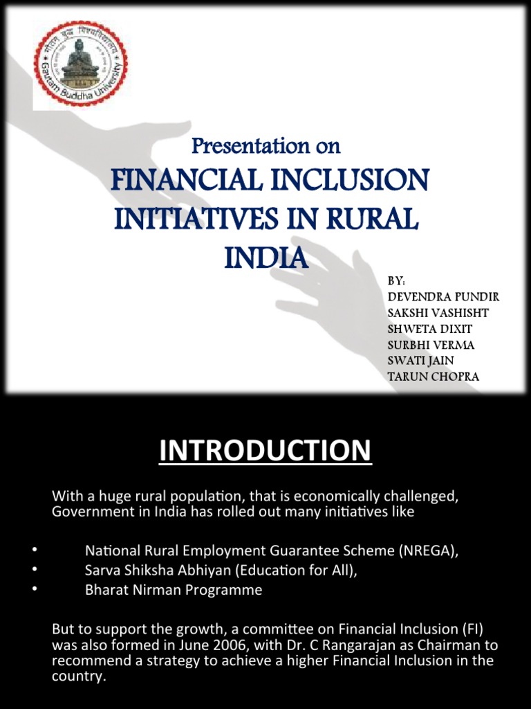 Rural Financial Inclusion Initiatives in India | PDF | Service ...