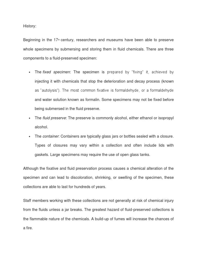 History PDF Fixation (Histology) Formaldehyde