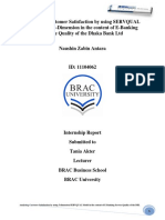 Analyzing Customer Satisfaction by Using 5 Dimension SERVQUAL Model in The Content of E-Banking Service Quality of The DBL