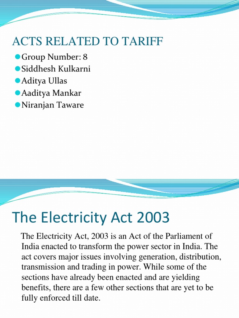 Tariff | PDF | Tariff | Electric Power Transmission