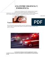 Diferencia Entre Urgencia y Emergencia