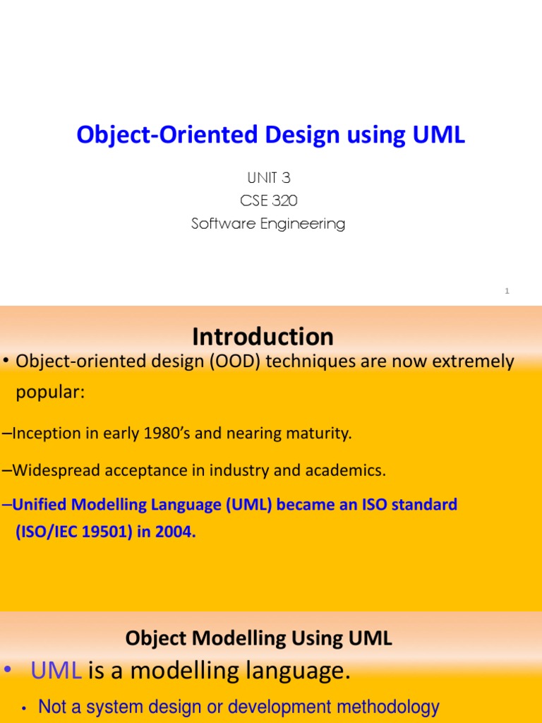 UML Object-Oriented Design Overview | PDF | Unified Modeling Language ...