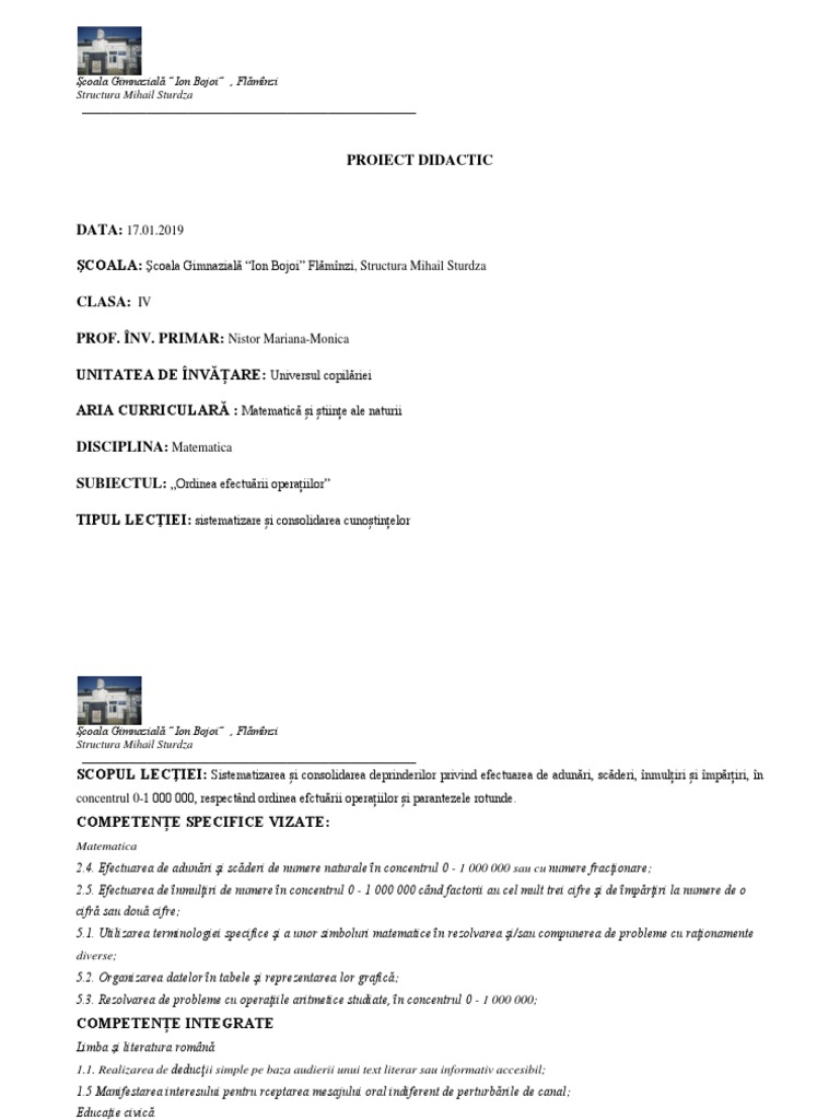 Proiect Matematica | PDF