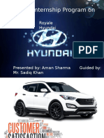 Summer Internship Program On: Royale Hyundai