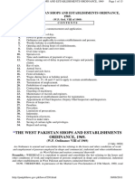 West Pakistan Shops and Establishments Ordinance 1969 PDF
