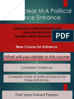 How To Clear M.A Political Science Entrance