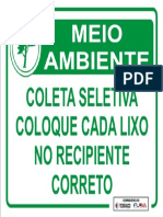 Placa Coleta Seletiva