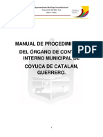 Manual de Procedimientos Del Organo de Control Interno Municipal 2019