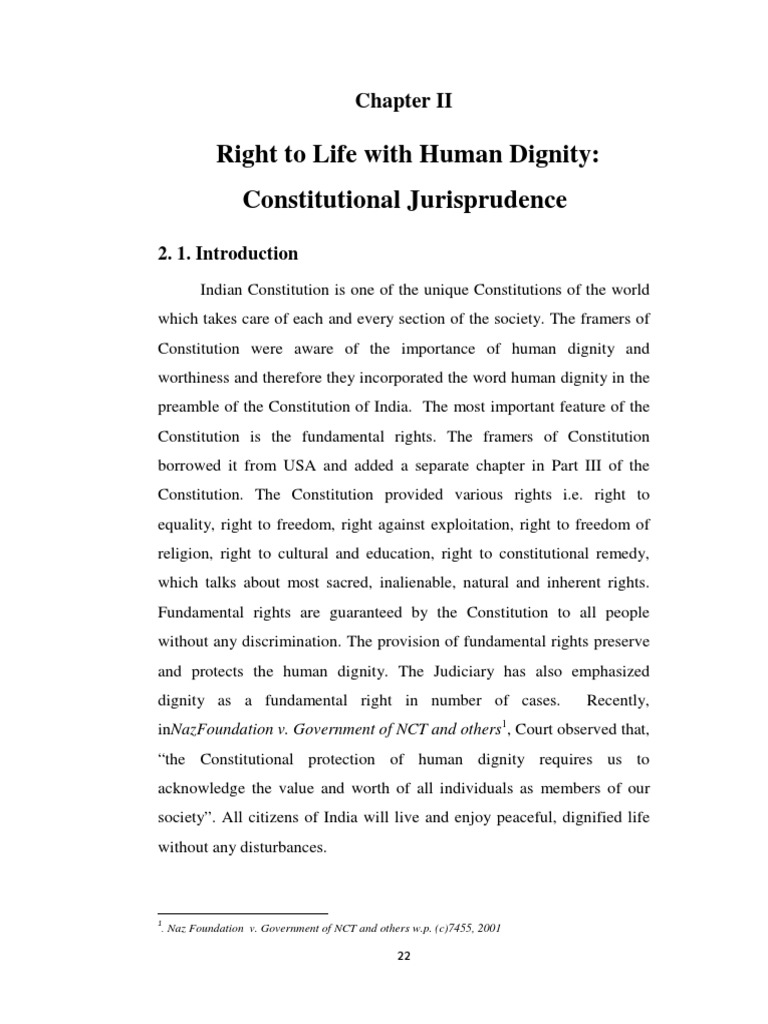 Human Dignity Pdf Dignity Supreme Court Of India