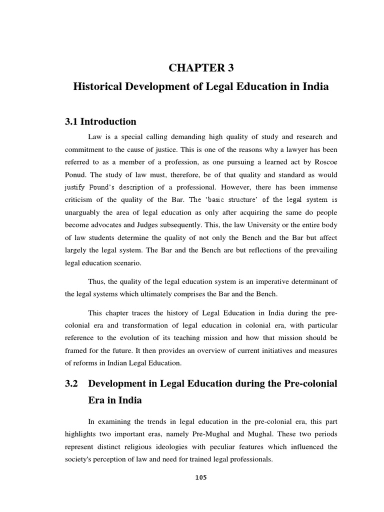 Historical Development of Legal Education in India PDF Barrister
