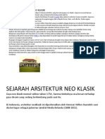 Sejarah Arsitektur Neo Klasik