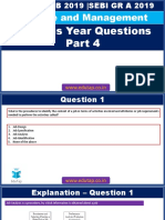 Finance and Management: Previous Year Questions