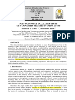 Post-Occupancy Evaluation Study of A University Premises in Cairo, Egypt