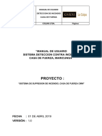 Manual de usuario sistema detección incendio Casa Fuerza Maricunga
