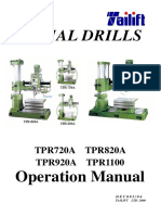 Radial Drills: TPR720A TPR820A TPR920A TPR1100