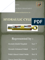 Hydraulic Cylinder Demonstration at Cairo University Mechanical Engineering Department