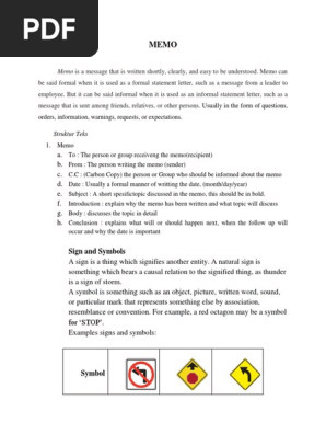 Materi Ajar Memo, Menu, Schedule, Sign