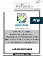 Miraflores: Ordenanza Que Establece, Regula y Promueve Condiciones para Edificaciones Sostenibles