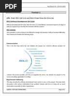 Practical 1 AIM: Study SDLC Life Cycle and Select Project From The Given List. SDLC (Software Development Life Cycle)