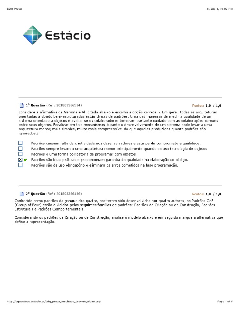 AV Padroes de Projeto de Software | PDF | Padrão de design de software ...