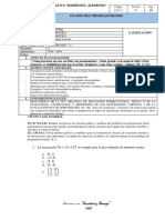 Examen Quimestral Matemática 3ero