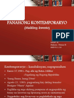 Panahong Kontemporaryo: (Maikling-Kwento)